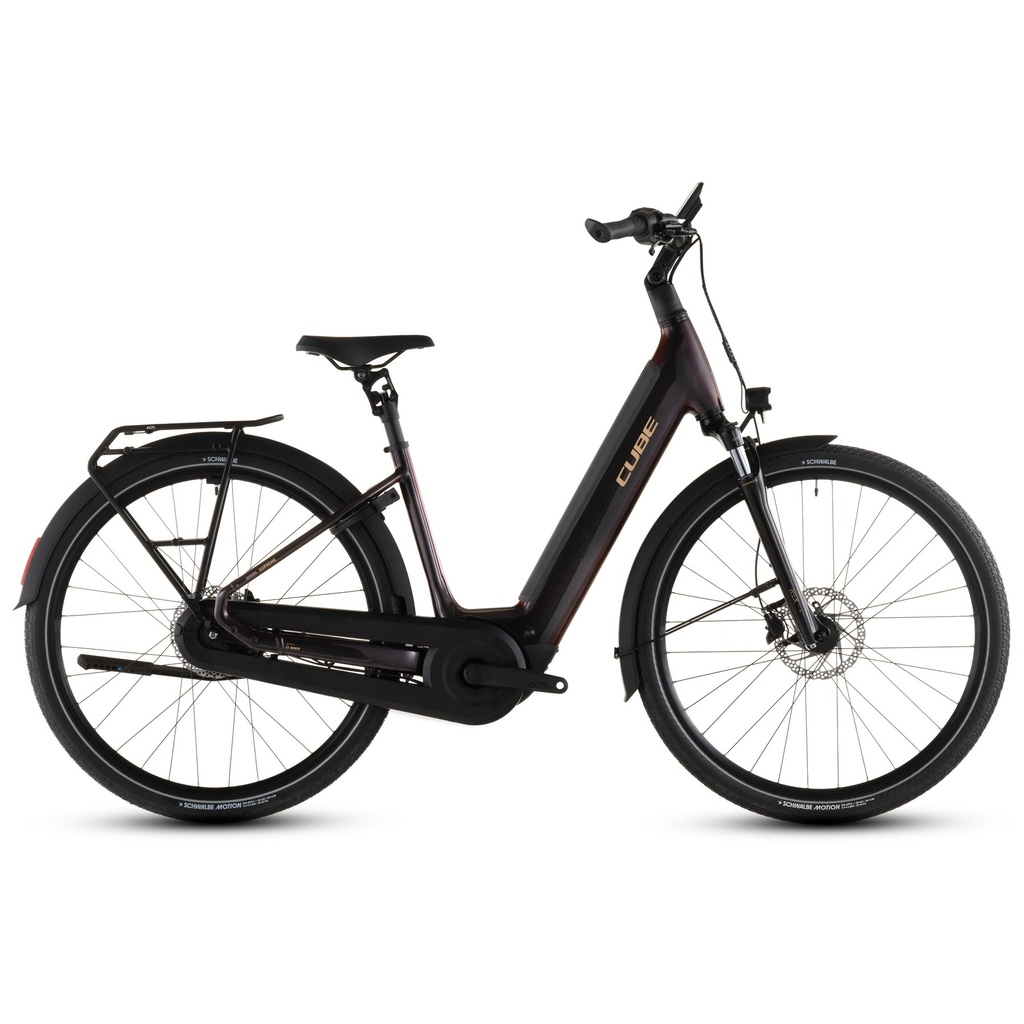 CUBE Elektrofahrrad – SUPREME HYBRID Comfort Pro 600 – Easy Entry – 2026 – 28 Zoll – Solareclipse/Gold