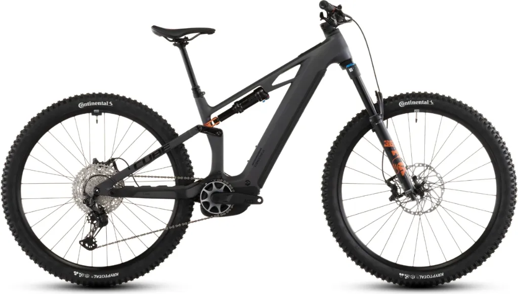 Cube Stereo Hybrid ONE44 HPC SLX 800 (2026) | 27,5/29-Zoll vollgefedertes E-Mountainbike | slabgrey'n'orange